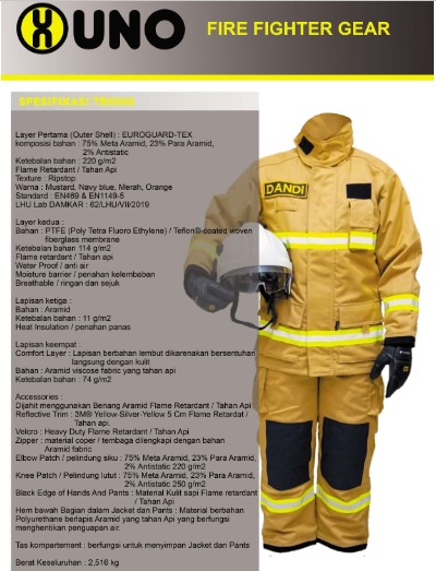 uni fire fighter gear